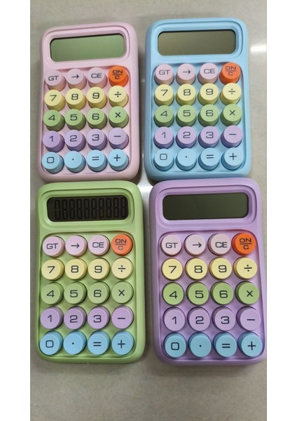 Renkli Tasarımlı Hesap Makinesi, Pratik ve Şık Elektronik Alet, 1 Adet