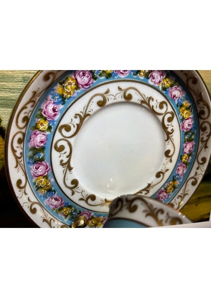 1900 Ler Ortaları Decor De Paris El Boyama Pirinç Zarflı Türk Kahvesi Fincanı indirimleri