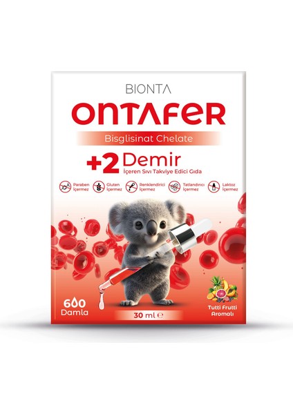 Ontafer Damla 30 ml Demir takviyesi Fe+2