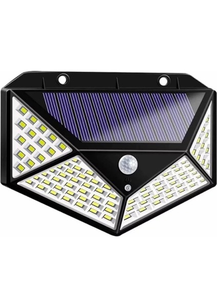 Solar Hareket Sensörlü Duvar Lambası 100 LED