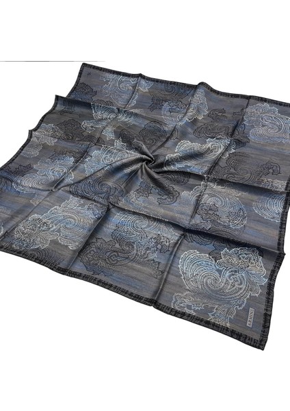 Armine Ipek Eşarp 2026 Kış - 9428-02 Gri Mavi Twill