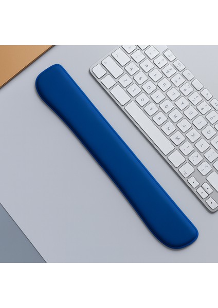 Bilek Destekli Klavye Pad - Kaymaz Klavye Destek Pedi - Keyboard Pedi - Oval Klavye Pedi - Klavye Desteği ( 1 Adet )