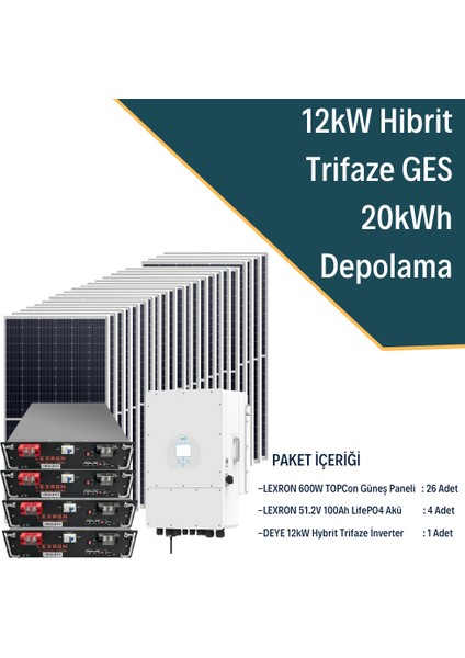 12KW Trifaze Hibrit Sistem 4
