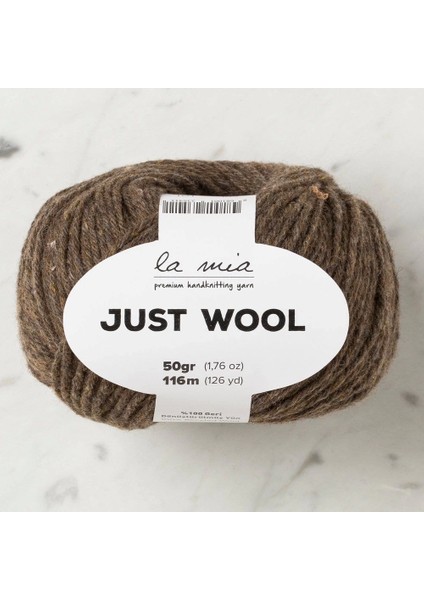 Just Wool Kahverengi El Örgü Ipi - LT013 - 33831