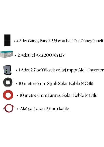 10.000 Watt Çamaşır Makinesi Solar Paketi 550W Güneş Paneli 2.7kw Inverter 200AH Jel Akü fiyatları