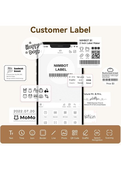 40X30MM Sıcak Hava Balonu Etiket 230 Adet B21 B1 B3S Için fırsatları