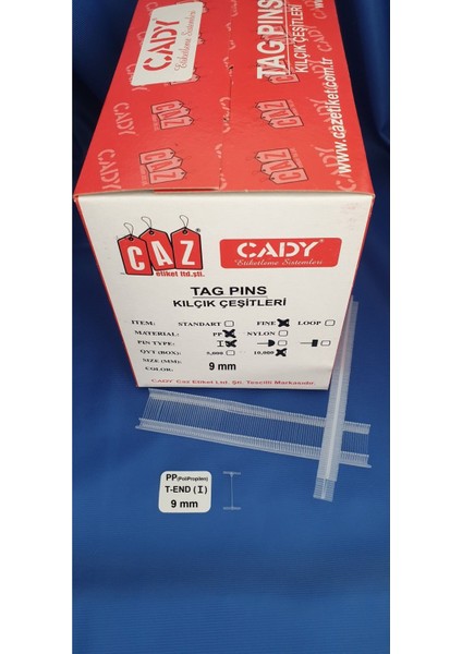 Ince Kılçık Pp T-End 9mm, Dayanıklı ve Hafif, Yüksek Kalite Ürün.