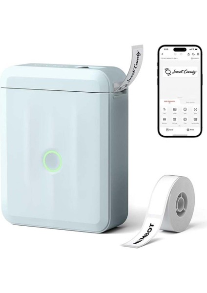 Taşınabilir Kablosuz Etiket Yazıcı, Mavi Renkli, Kolay Kullanımlı ve Pratik Tasarım
