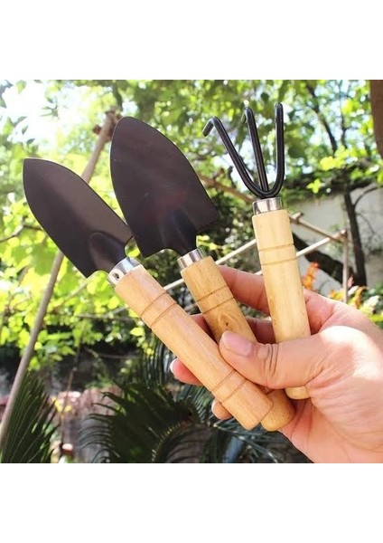 Mini Ahşap Hobi Bahçe Seti 3 Adet fiyatları