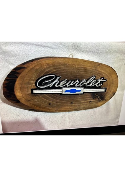 Chevrolet Araba Yazısı ve Ahşap Kaideli Anahtarlık - 36 cm x 17 cm Ölçülerinde fırsatları