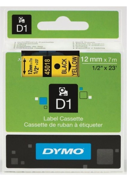12MM x 7m Sarı-Siyah Yedek Şerit, Dayanıklı ve Esnek Çift Renkli Bant
