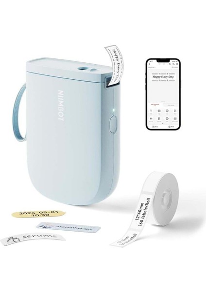 Taşınabilir Kablosuz Etiket Yazıcı Mavi, Hızlı ve Kolay Kullanım