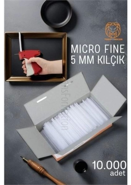 5mm Şeffaf Kılçık Tabanca Yedeği 10.000 Adet, Dayanıklı ve Kullanışlı Ürün Seti