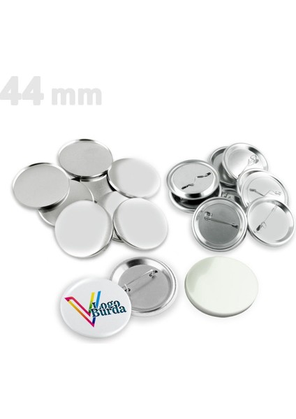 44 mm Buton Rozet, 100 Adet, Şık ve Kullanışlı Tasarım