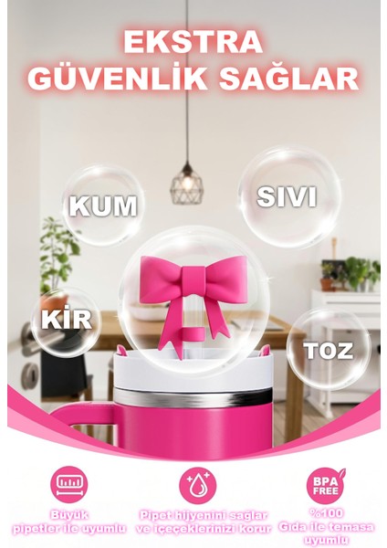1 Adet Quencher Uyumlu Fiyonk Kurdele Aksesuar / Pipet Koruyucu / Silikon Pipet Ucu Kapak / 10MM fiyatları