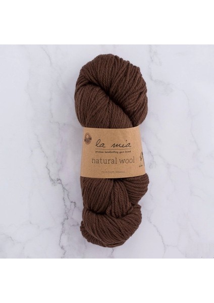 La Mia Natural Wool Acı Kahverengi El Örgü Ipi - H7 - 33602