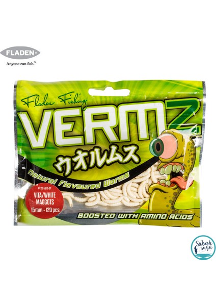 Vermz Kokulu Leş Kurdu 15MM (120 Ad) Silikon Yem Beyaz