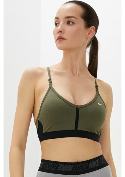 Dri Fit Indy V Neck Light Support Womens Bra Khaki Kadın Sporcu Sütyeni Haki fırsatları
