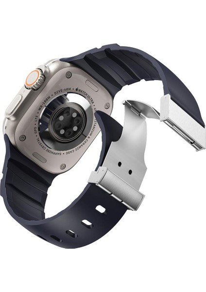 Apple Watch 6 5 4 3 2 1 Se 42 44 mm Uyumlu Silikon Kordon Ayarlanabilir Klipsli Metal Tokalı Kayış modelleri