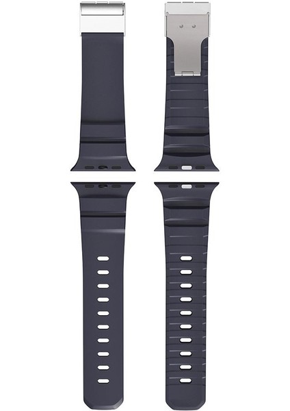 Apple Watch 6 5 4 3 2 1 Se 42 44 mm Uyumlu Silikon Kordon Ayarlanabilir Klipsli Metal Tokalı Kayış fırsatları