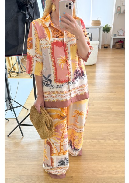 Özel Baskı Saten Gömlek Pantolon Takım fiyatları