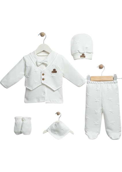 5 Li Organik Lüx Smokin Hastane Çıkışı Zıbın Seti Kaliteli Lüks Set Kutulu Olarak Gönderilecketir.