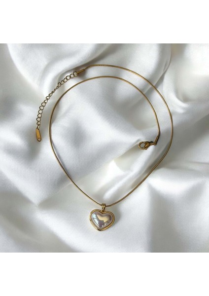 Incili Kalp Gold Kolye fiyatları