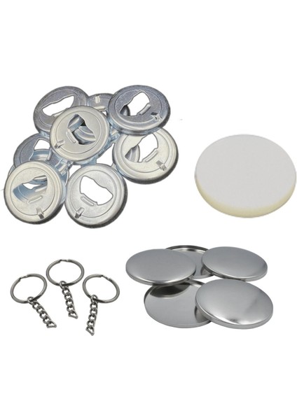 100 Adet Ø44 mm Montajsız Buton Anahtarlık Açacak, Kullanışlı ve Şık Tasarım