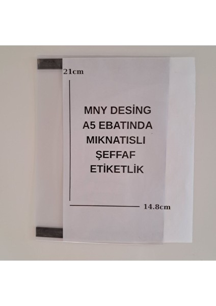 A5 Büküm Miknatisli Pvc Fiyatlık Etiketlik 10 Adet