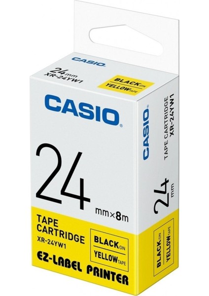 Sarı Zemin Üzerine Siyah Baskı 24MM Yüksekliği 8 Metre Uzunluk Etiket Kartuşu fiyatları