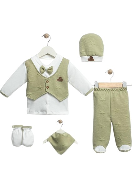 5 Li Organik Lüx Smokin Hastane Çıkışı Zıbın Seti Kaliteli Lüks Set Kutulu Olarak Gönderilecketir.