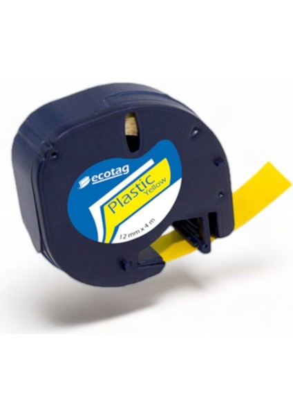 Sarı Plastik Şerit Etiket 12 mm x 4 M, Dayanıklı ve Çok Amaçlı Kullanım Için Uygun modelleri