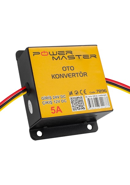 24V Dc / 12V Dc 5 Amper Oto Konvertör (5064)