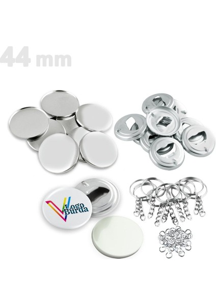44 mm Buton Anahtarlık Şişe Açacağı, 250 Adet, Kullanışlı ve Şık Tasarım