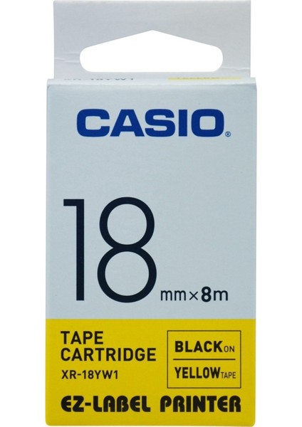 18MM Yüksekliğinde Sarı Zemin Üzerine Siyah Baskı, 8 Metre Uzunluk Etiketi Kartuşu fiyatları