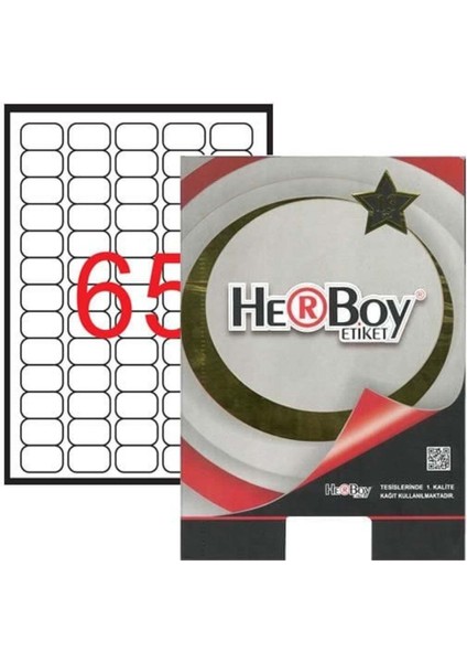 100 Yaprak Laser Etiket 38.1X21.2 Mm, Copy ve Inkjet Uyumlu, HB-1065