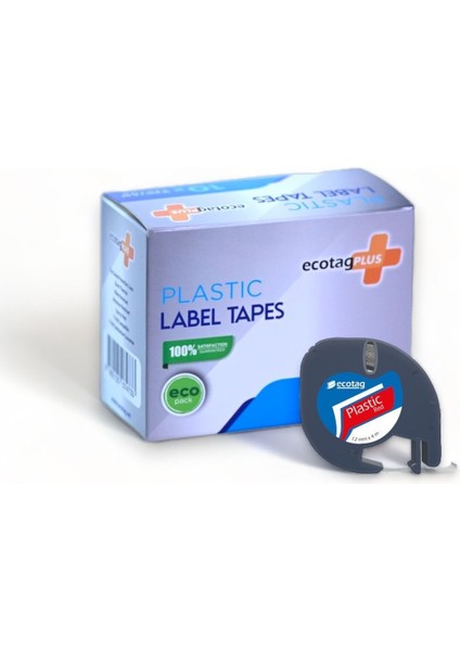 Kırmızı 12 mm x 4 M Plastik Şerit Etiket, 10'lu Paket modelleri