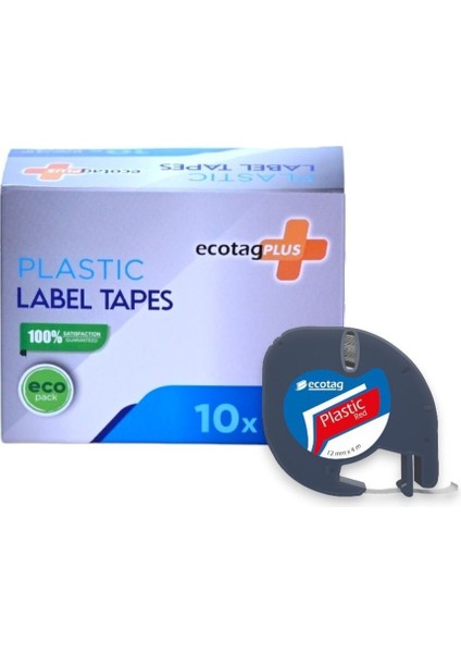 Kırmızı 12 mm x 4 M Plastik Şerit Etiket, 10'lu Paket fırsatları