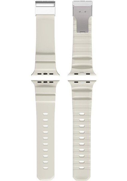 Apple Watch Ultra / Ultra 2 49 Uyumlu Silikon Kordon Ayarlanabilir Klipsli Metal Tokalı Kayış fırsatları
