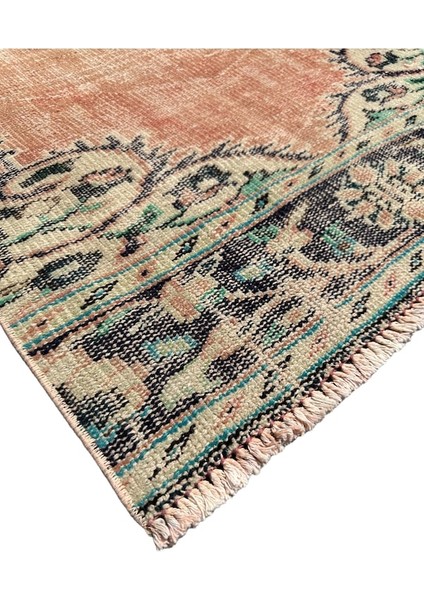 El Dokuma Eskitme Turuncu Halı 80X290 Vintage Yolluk Yün Kök Boya Turuncu fiyatları