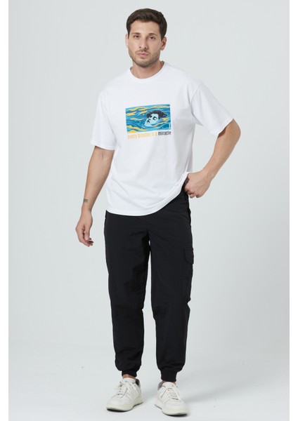 Erkek Kargo Cep Yazlık Paraşüt Yandan Cepli Beli Lastikli Relax Fit Paçası Lastikli Pantolon