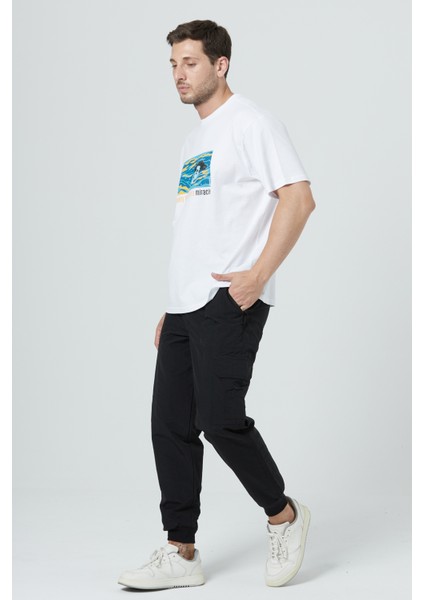 Erkek Kargo Cep Yazlık Paraşüt Yandan Cepli Beli Lastikli Relax Fit Paçası Lastikli Pantolon fırsatları