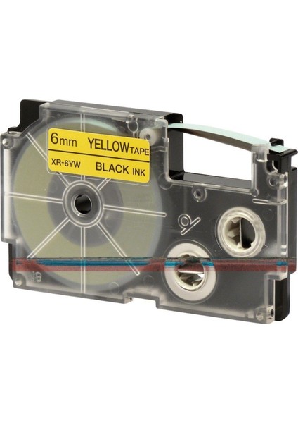 Sarı Zemin Siyah Yazıcı Kartuşu 6 mm 8 Metre Etiket Yazıcı Uyumlu