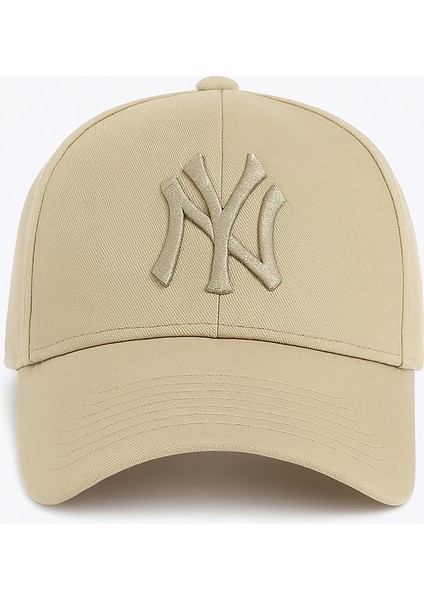 Ny New York Nakış Unisex Beyzbol Bej Şapka Kadın Şapka Erkek Şapka Yazlık Şapka