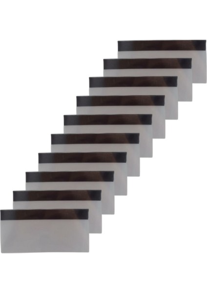 25 Adet Şeffaf Pvc Raf ve Dolap Mıknatıslı V Tipi Etiket 5X10 cm