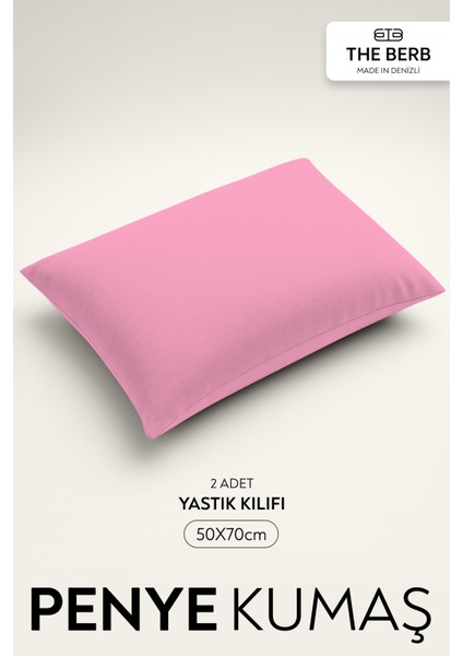 | 2'li Penye Yastık Kılıfı Seti | %100 Pamuk | 50 X70 | Fermuarlı | Jersey Kumaş fırsatları