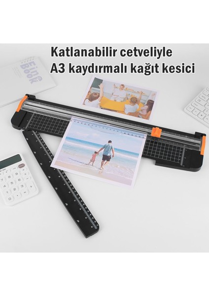 A3 Sürgülü Kağıt Kesme Makinesi, 2 Yedek Bıçak Hediye fiyatları