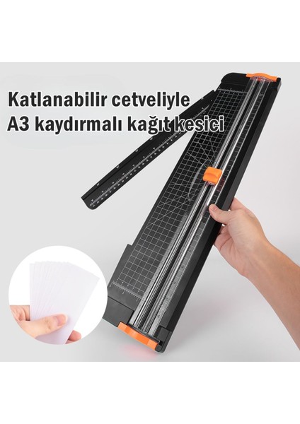 A3 Sürgülü Kağıt Kesme Makinesi, 2 Yedek Bıçak Hediye fırsatları
