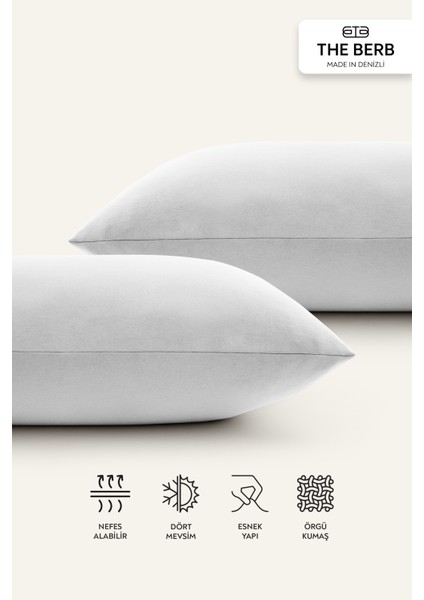 | 2'li Penye Yastık Kılıfı Seti | %100 Pamuk | 50 X70 | Fermuarlı | Jersey Kumaş modelleri