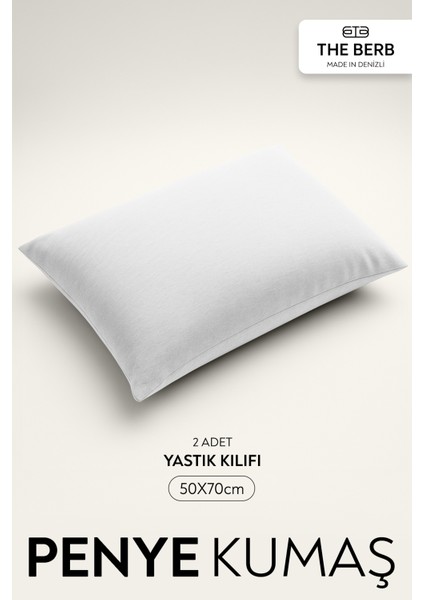 | 2'li Penye Yastık Kılıfı Seti | %100 Pamuk | 50 X70 | Fermuarlı | Jersey Kumaş fırsatları